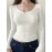 Lace Trim Ribbed Crew Neck T-Shirt, Casual Long Sleeve Top For Spring & Fall, Women's Clothing
