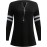 Zipper Panel V Neck T-shirt, Casual Solid Loose Basic Long Sleeve T-Shirts Tops, Women's Clothing