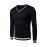 Men's Colorblock V-Neck Long Sleeve Sweatshirt - Warm and Cozy Autumn/Winter Essential