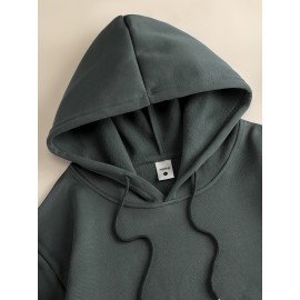Men's Trendy Skull Print Hoodie - Casual Graphic Drawstring Sweatshirt with Kangaroo Pocket