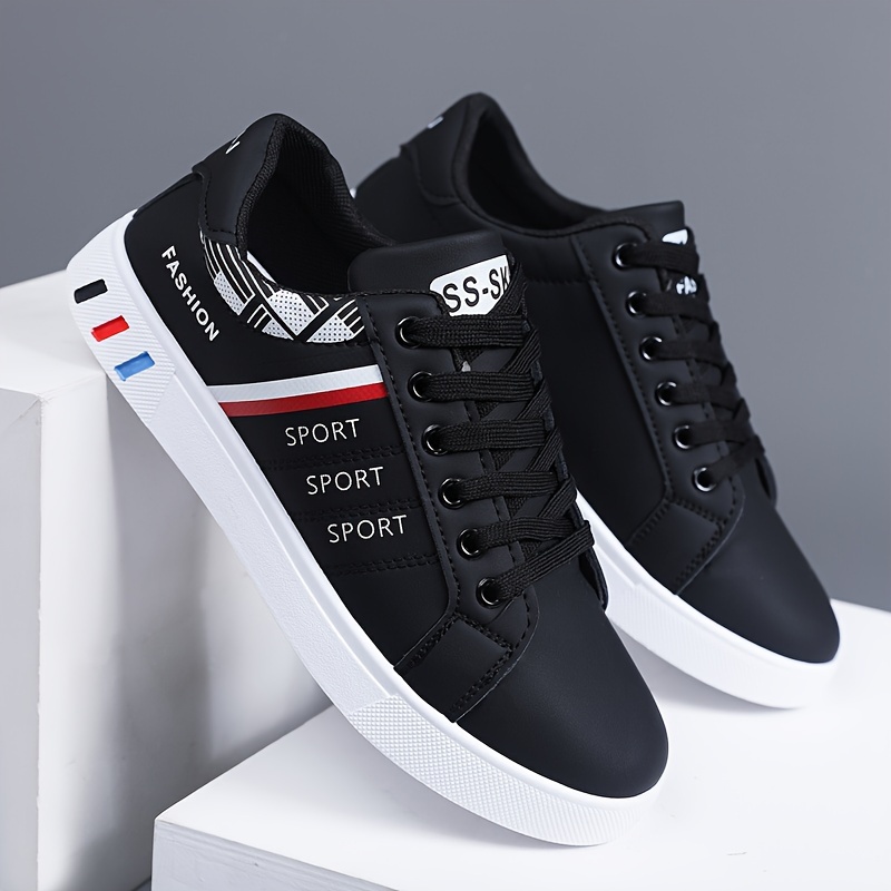 plus size mens trendy skate shoes comfy non slip casual lace up sneakers for mens outdoor activities details 11